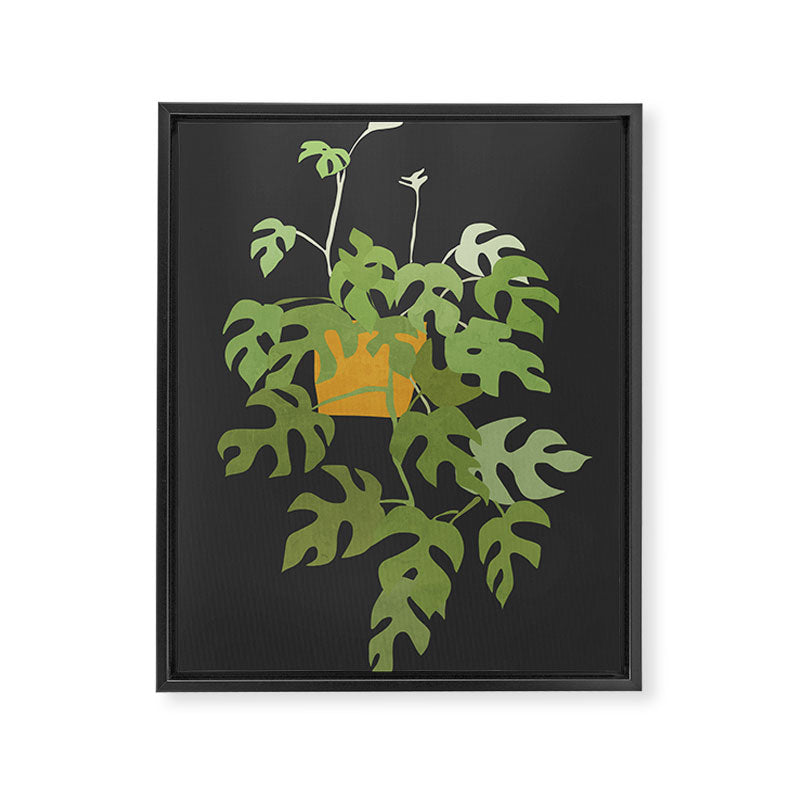 Minimal Abstract Art Plant 28 Framed Canvas Print Gallery Image 6