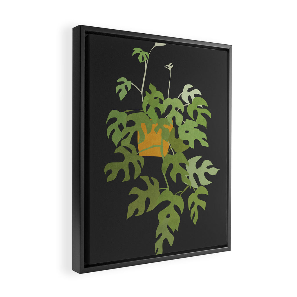 Minimal Abstract Art Plant 28 Framed Canvas Print Gallery Image 2