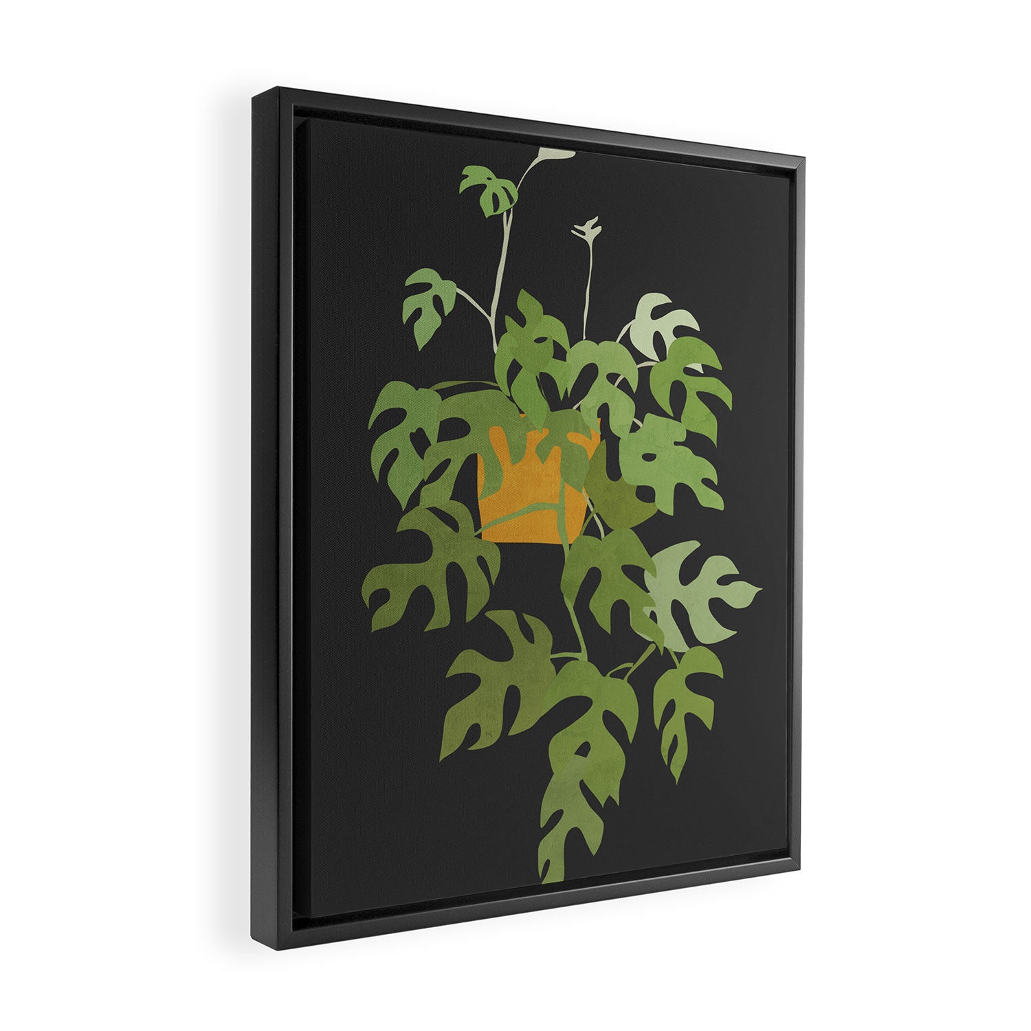 Minimal Abstract Art Plant 28 Framed Canvas Print Gallery Image 2