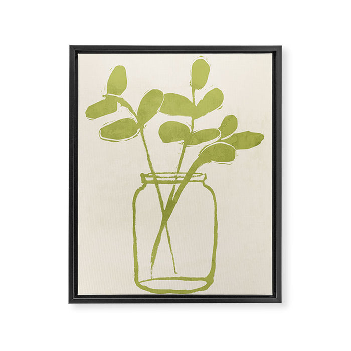 Minimal Abstract Art Plant 40 Framed Canvas Print Gallery Image 1