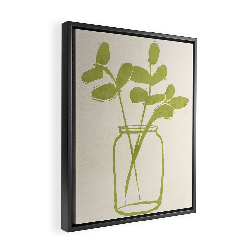 Minimal Abstract Art Plant 40 Framed Canvas Print Gallery Image 2