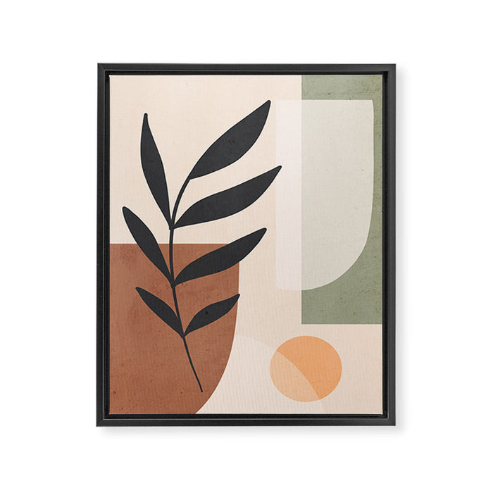 Minimal Abstract Art Plant 5 Framed Canvas Print Gallery Image 1