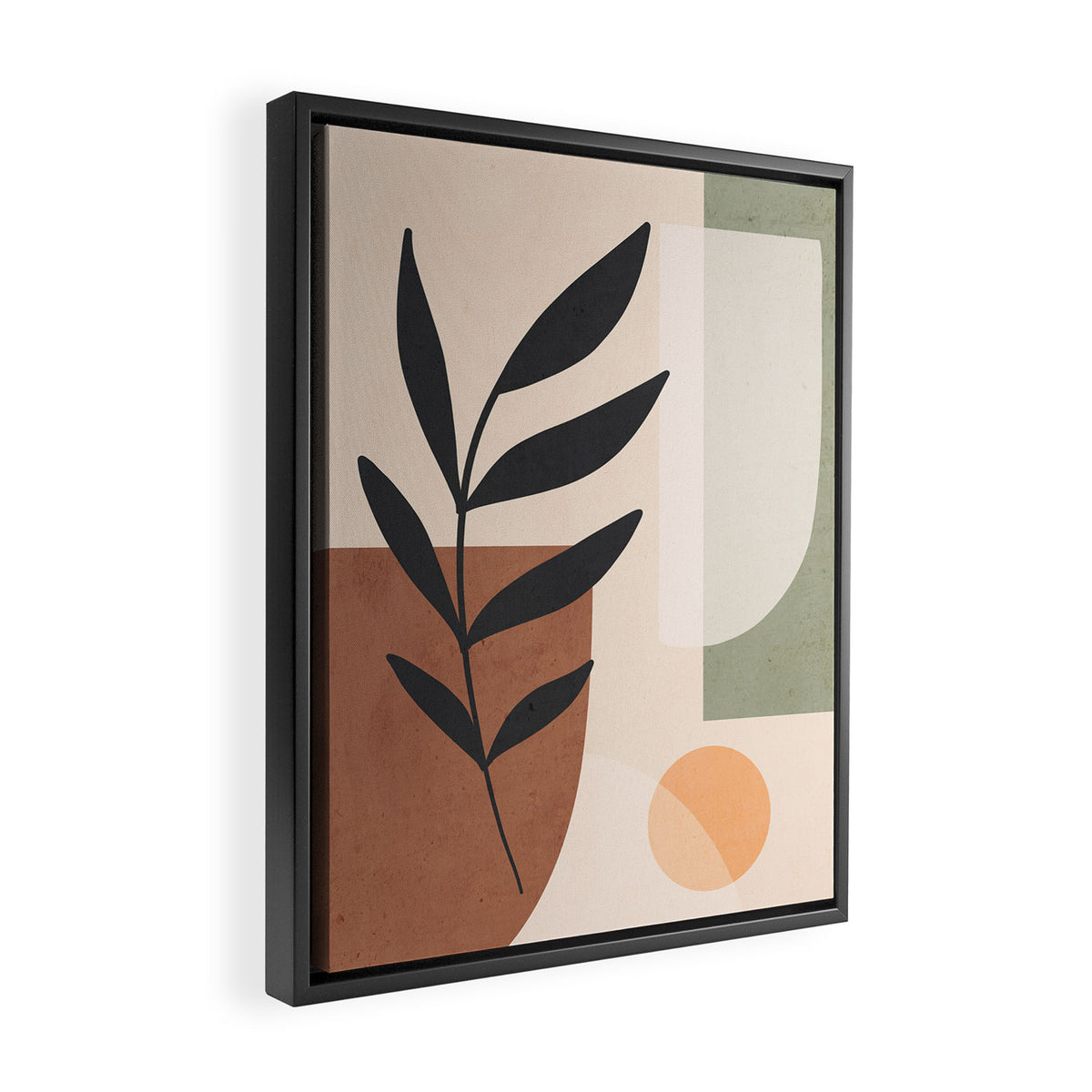 Minimal Abstract Art Plant 5 Framed Canvas Print Gallery Image 2