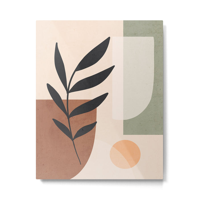 Minimal Abstract Art Plant 5 Metal Print Gallery Image 1