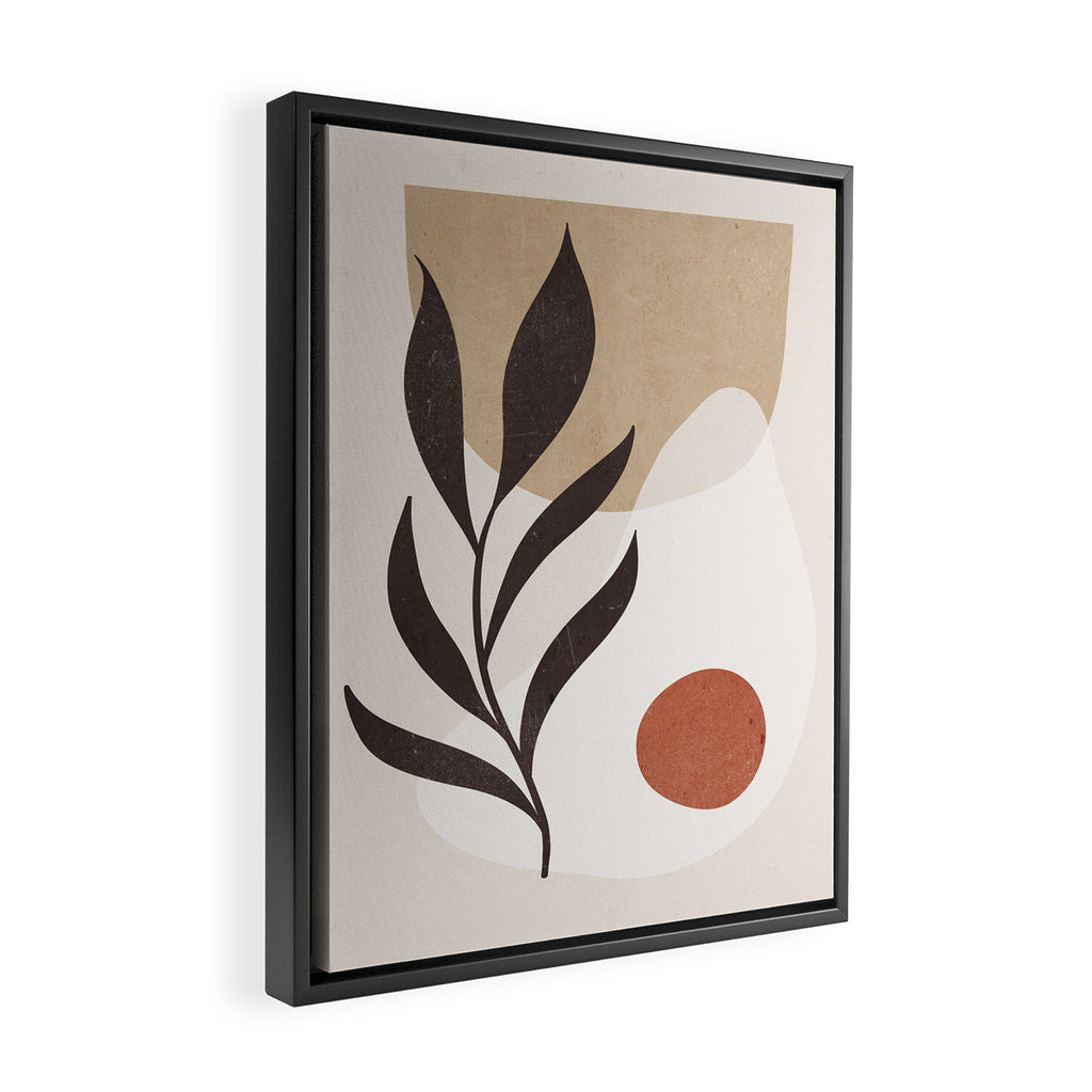 Minimal Abstract Art Plant 7 Framed Canvas Print Gallery Image 2