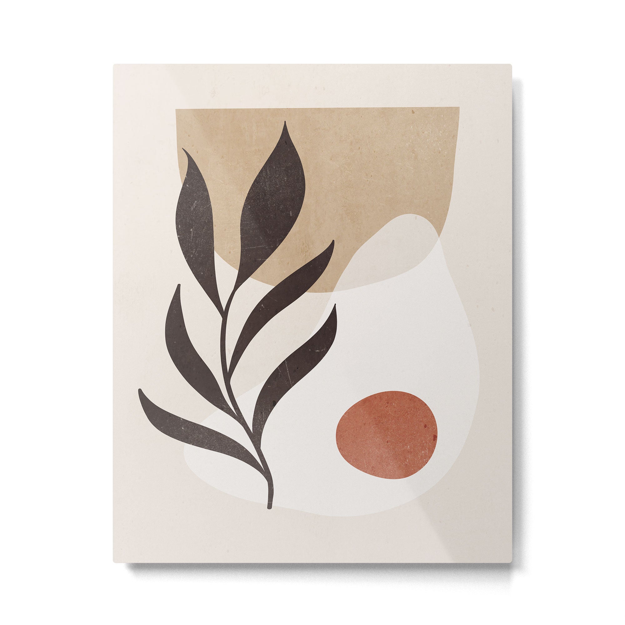 Minimal Abstract Art Plant 7 Metal Print Gallery Image 4