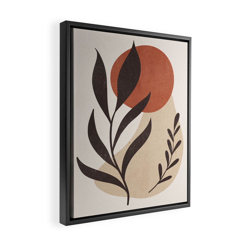 Minimal Abstract Art Plant 8 Framed Canvas Print Gallery Image 2