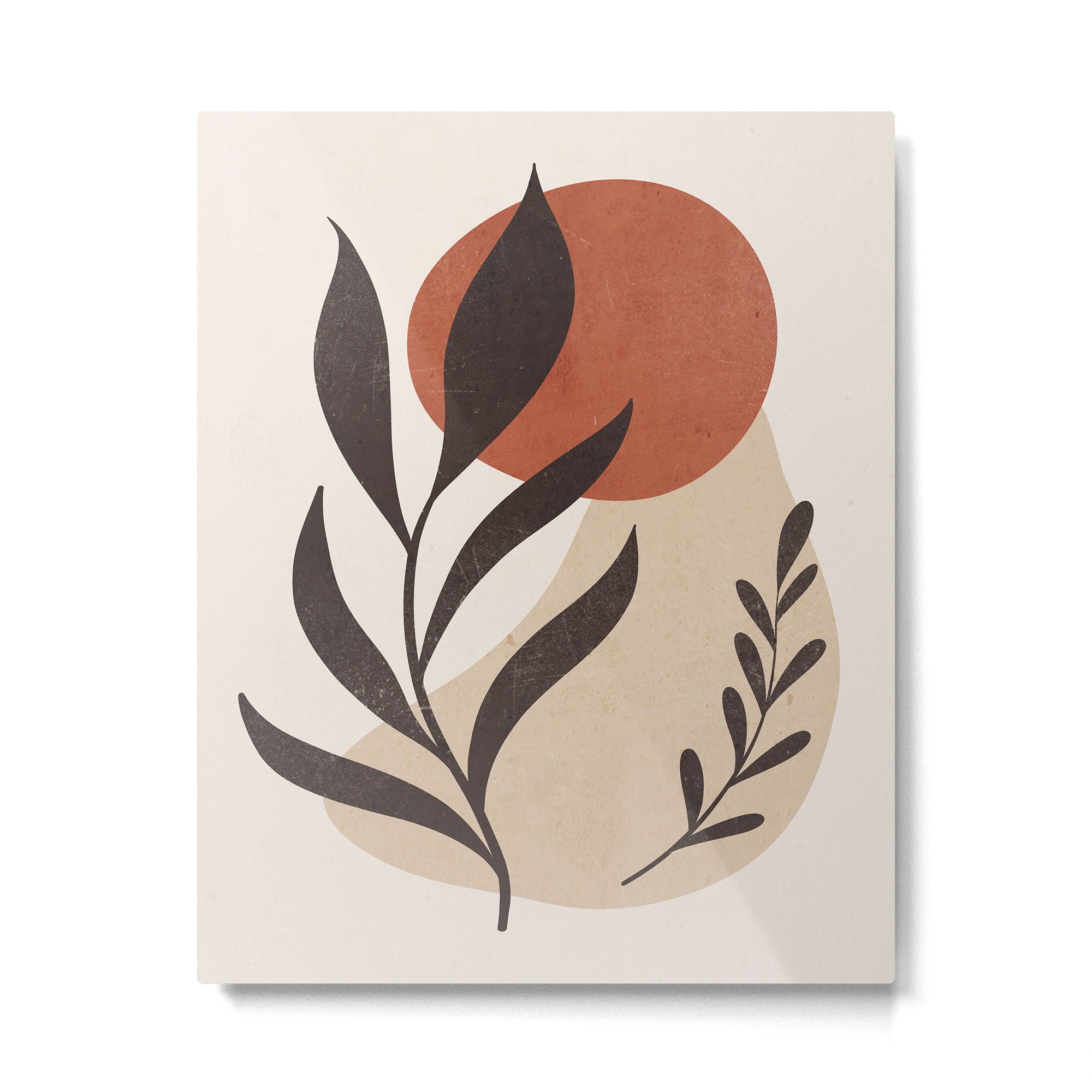 Minimal Abstract Art Plant 8 Metal Print Gallery Image 4