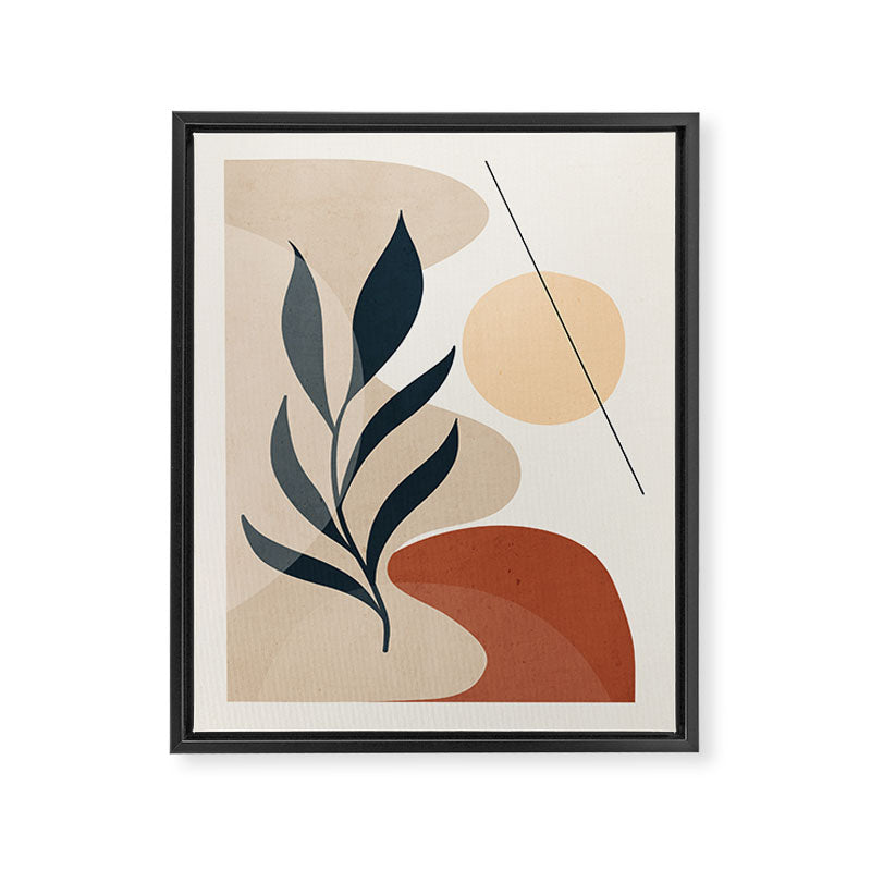Minimal Abstract Art Plant 9 Framed Canvas Print Gallery Image 6