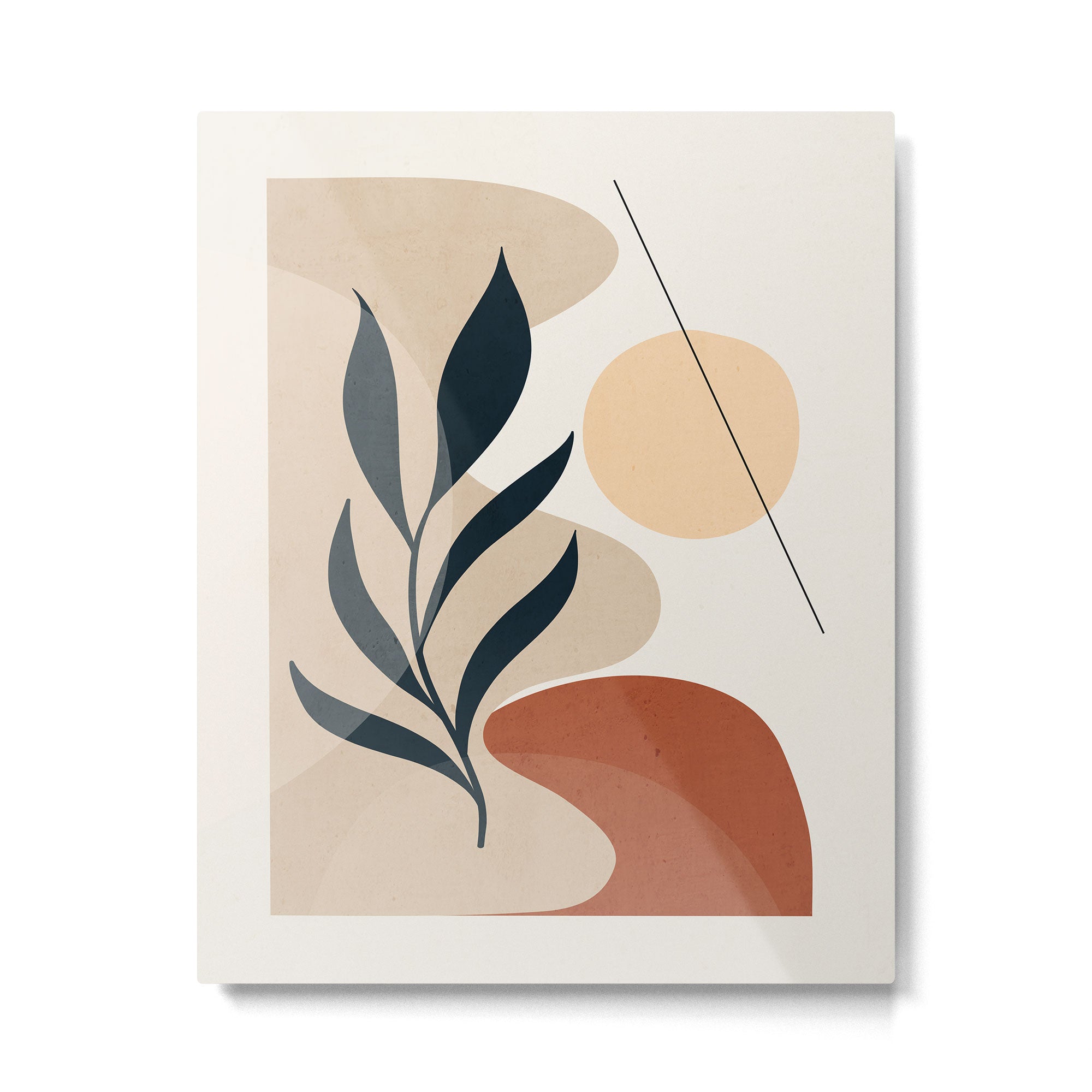 Minimal Abstract Art Plant 9 Metal Print Gallery Image 4
