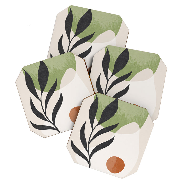 Minimal Abstract Art Plant Coaster Gallery Image 1