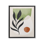 Minimal Abstract Art Plant Framed Canvas Print Gallery Image 6