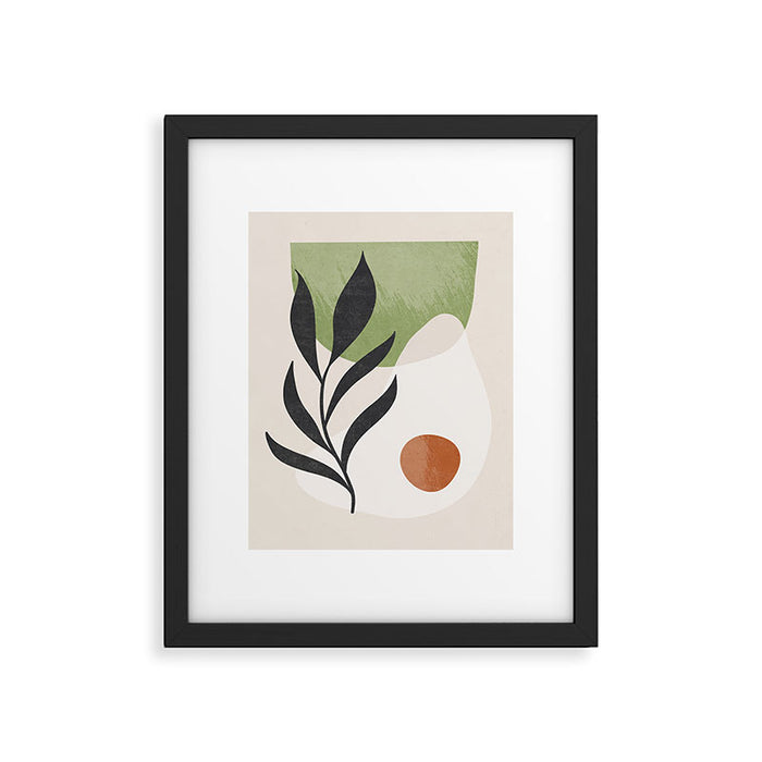Minimal Abstract Art Plant Framed Art Print Gallery Image 1