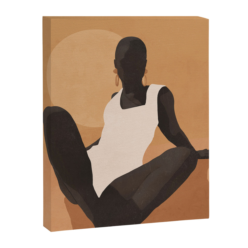 Minimal Abstract Art Sunset Girl 4 Canvas Print Gallery Image 6