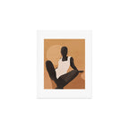 Minimal Abstract Art Sunset Girl 4 Art Print Gallery Image 1