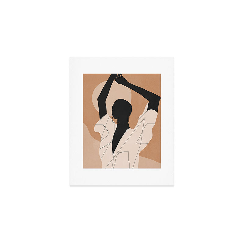 Minimal Abstract Art Sunset Girl 2 Art Print Gallery Image 1
