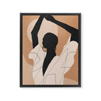 Minimal Abstract Art Sunset Girl 2 Framed Canvas Print Gallery Image 6