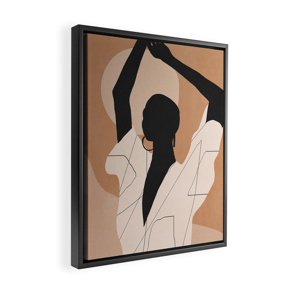 Minimal Abstract Art Sunset Girl 2 Framed Canvas Print Gallery Image 2