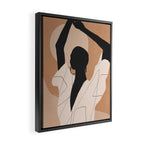 Minimal Abstract Art Sunset Girl 2 Framed Canvas Print Gallery Image 2