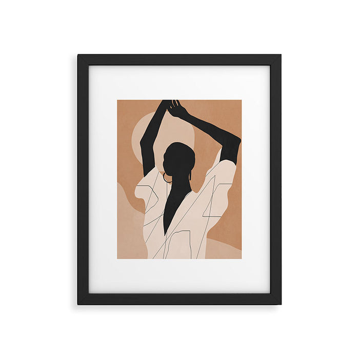 Minimal Abstract Art Sunset Girl 2 Framed Art Print Gallery Image 1