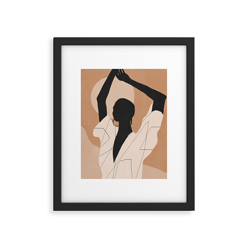 Minimal Abstract Art Sunset Girl 2 Framed Art Print Gallery Image 5
