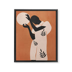 Minimal Abstract Art Sunset Girl 5 Framed Canvas Print Gallery Image 6