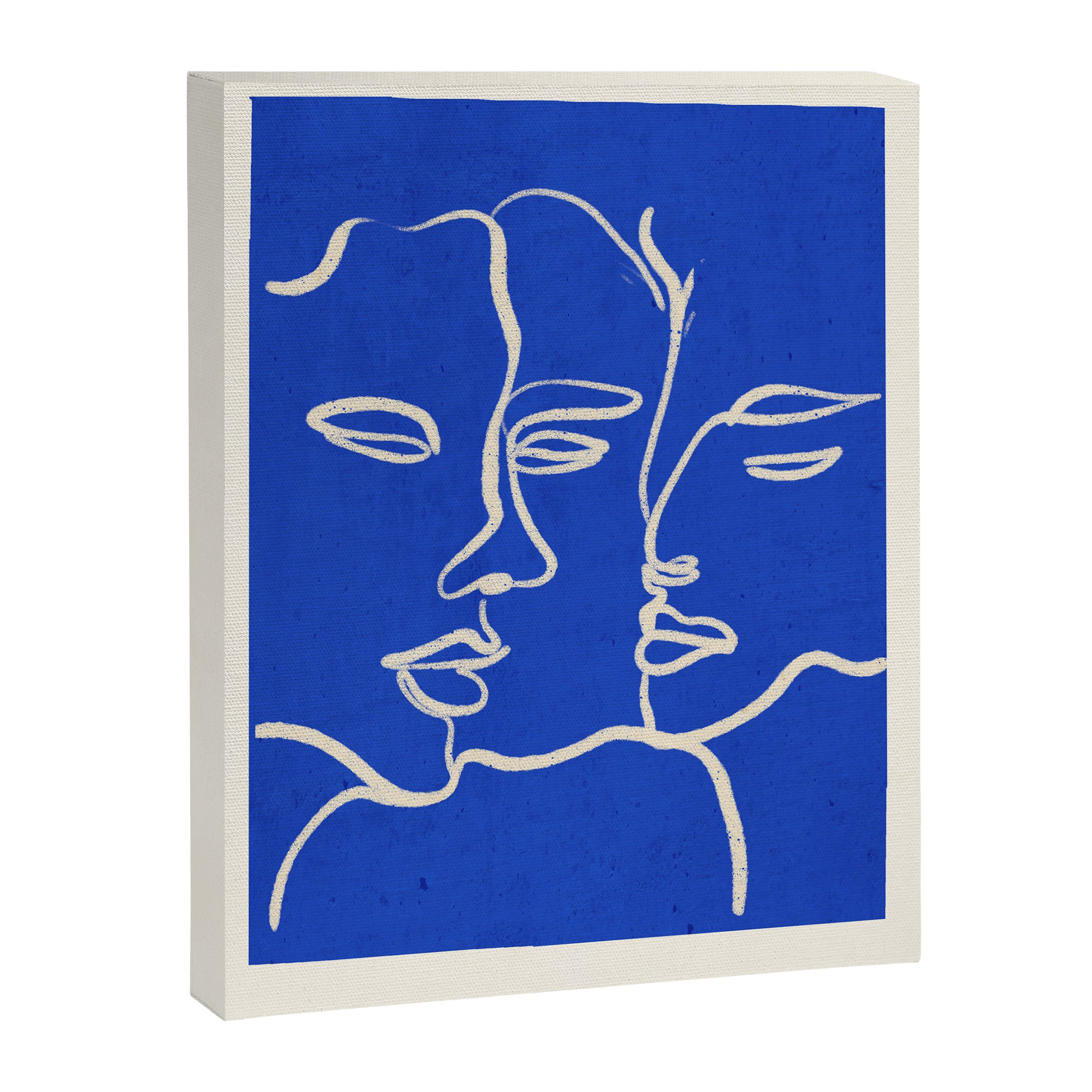 Minimal Abstract Art Three Faces 2 Canvas Print Gallery Image 6
