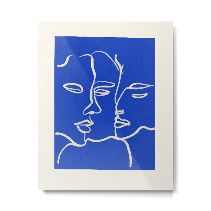 Minimal Abstract Art Three Faces 2 Metal Print Gallery Image 1