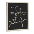 Minimal Abstract Art Three Faces Canvas Print Gallery Image 6