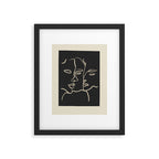 Minimal Abstract Art Three Faces Framed Art Print Gallery Image 5