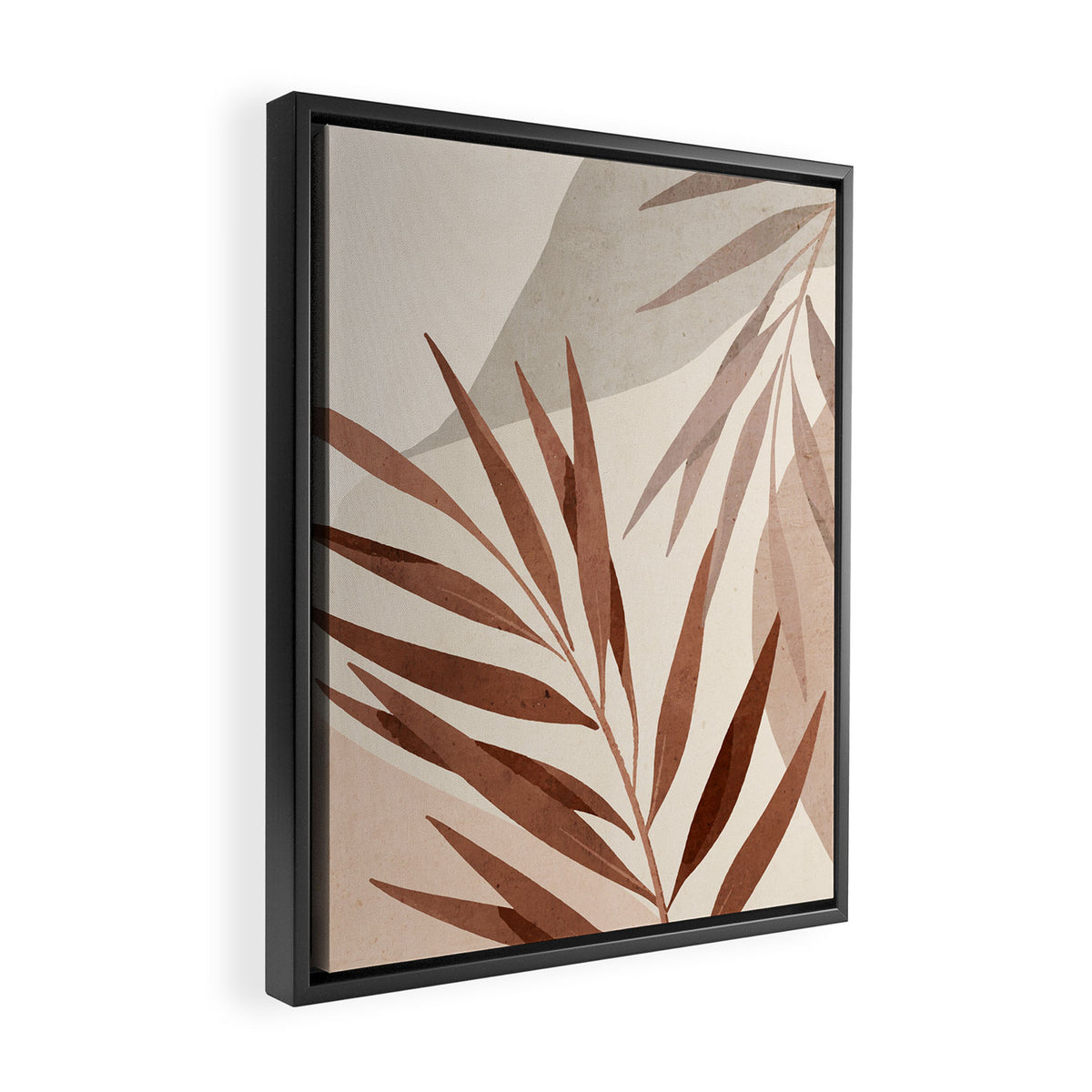 Minimal Abstract Art Tropical Leaf Framed Canvas Print Gallery Image 2