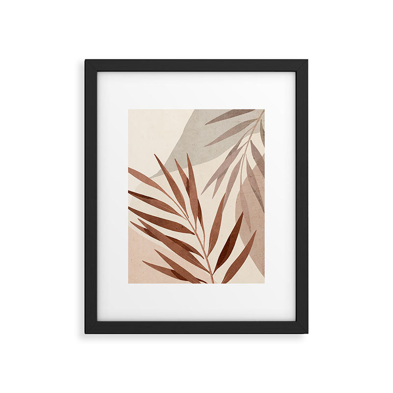 Minimal Abstract Art Tropical Leaf Framed Art Print Gallery Image 5
