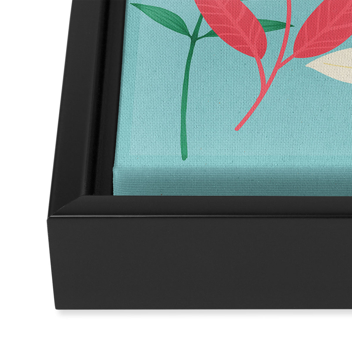 Minimal Abstract Art Tropical Garden 3 Framed Canvas Print Gallery Image 3