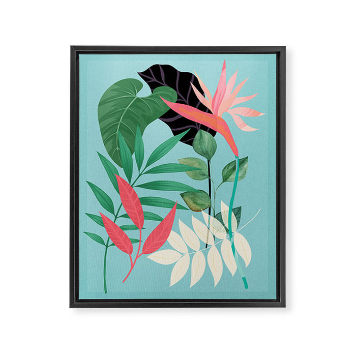 Minimal Abstract Art Tropical Garden 3 Framed Canvas Print Gallery Image 1