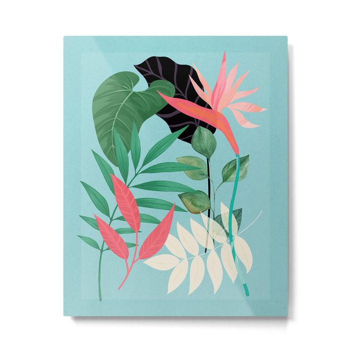 Minimal Abstract Art Tropical Garden 3 Metal Print Gallery Image 1