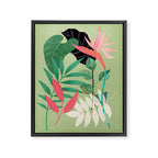 Minimal Abstract Art Tropical Garden 5 Framed Canvas Print Gallery Image 6