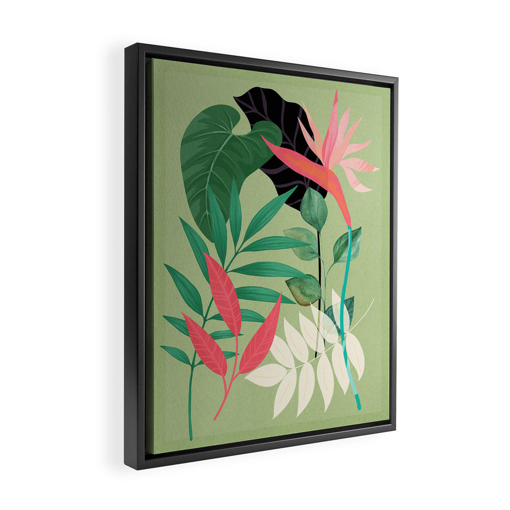 Minimal Abstract Art Tropical Garden 5 Framed Canvas Print Gallery Image 2