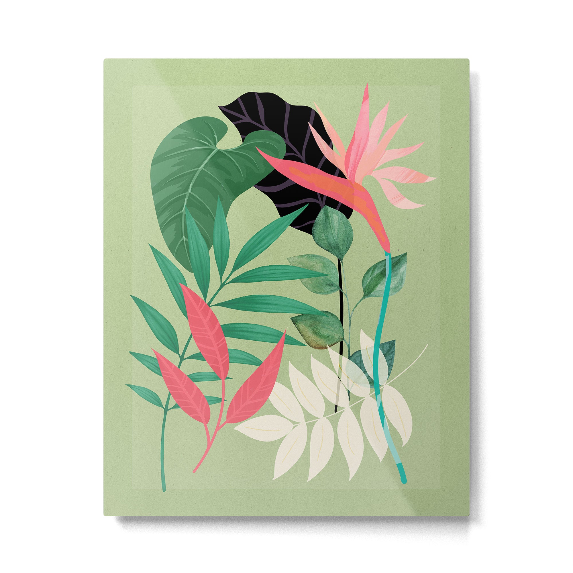 Minimal Abstract Art Tropical Garden 5 Metal Print Gallery Image 4