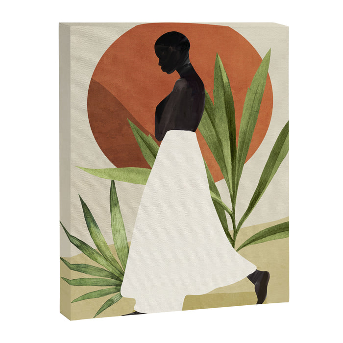 Minimal Abstract Art Tropical Girl 11 Canvas Print Gallery Image 1