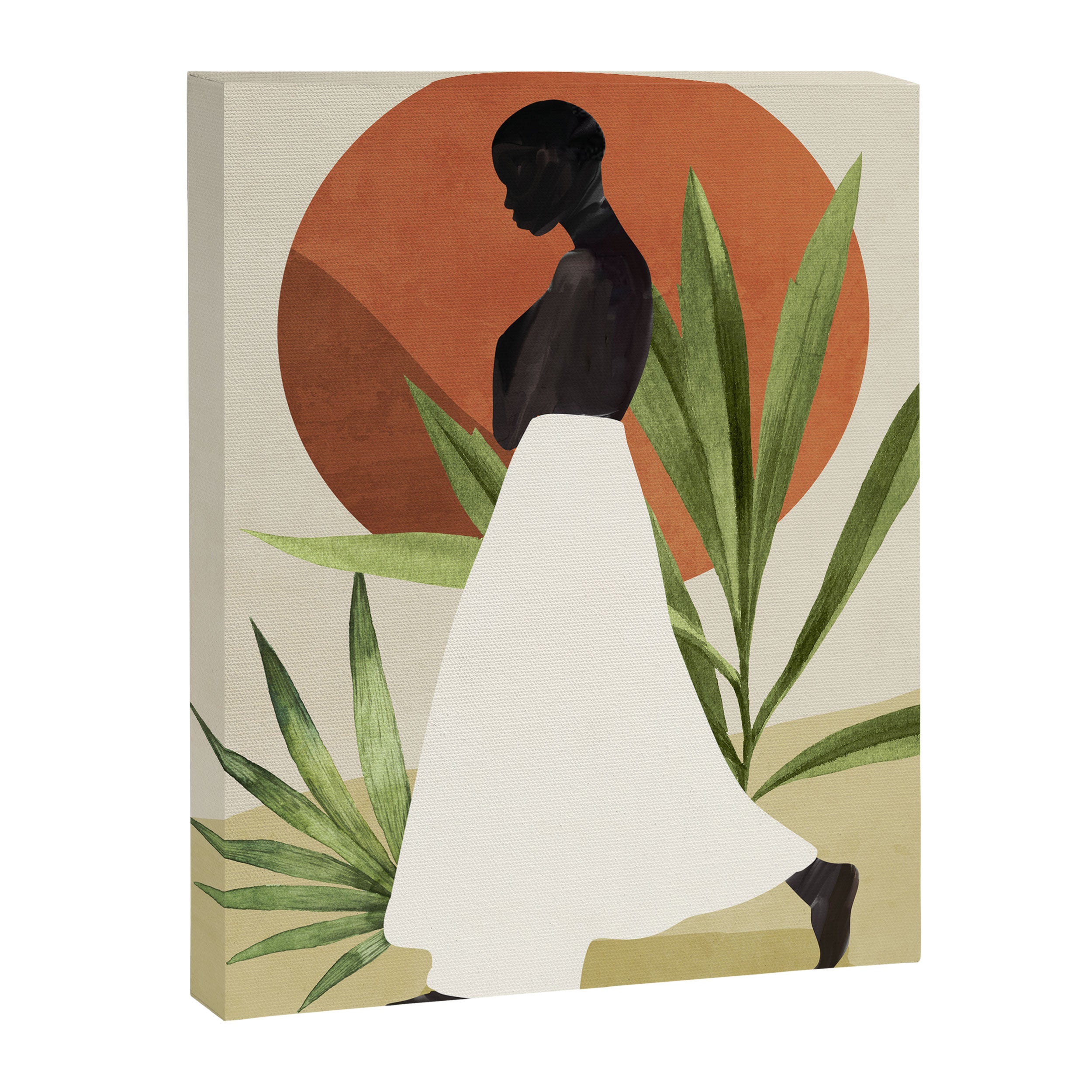 Minimal Abstract Art Tropical Girl 11 Canvas Print Gallery Image 6