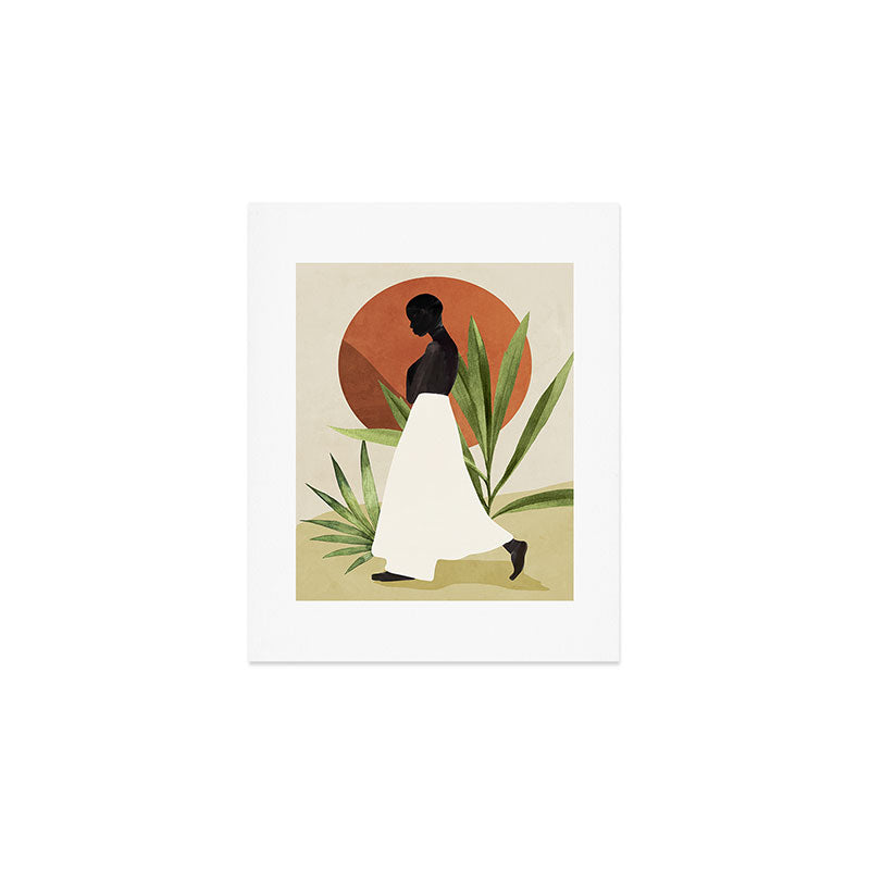 Minimal Abstract Art Tropical Girl 11 Art Print Gallery Image 1