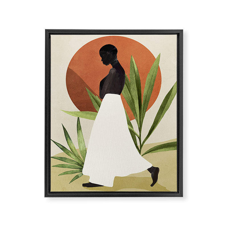 Minimal Abstract Art Tropical Girl 11 Framed Canvas Print Gallery Image 6