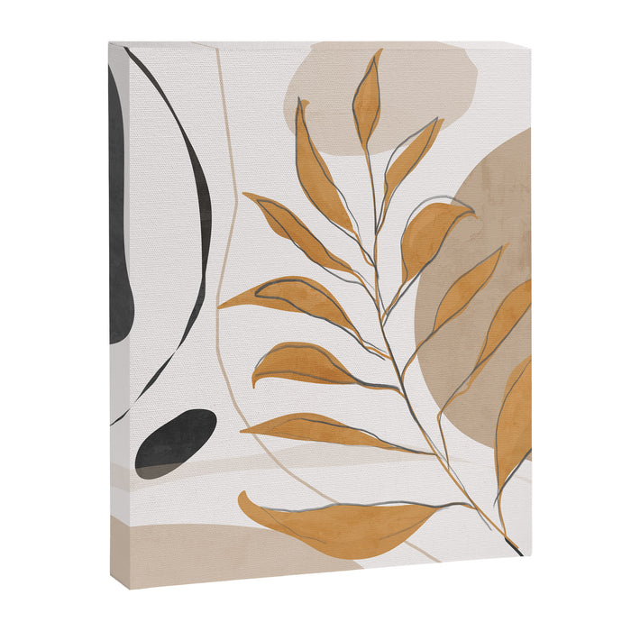 Minimal Abstract Art Tropical Leaf  Canvas Print Gallery Image 1