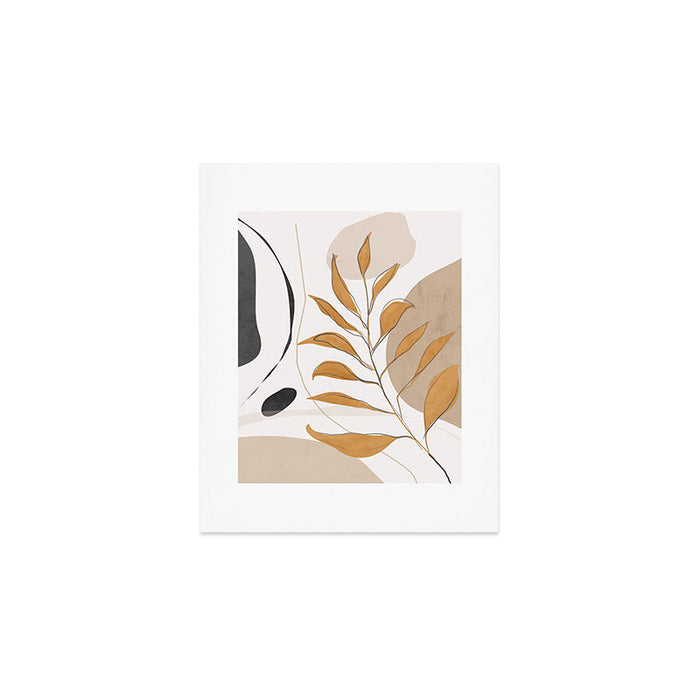 Minimal Abstract Art Tropical Leaf  Art Print Gallery Image 1