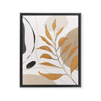 Minimal Abstract Art Tropical Leaf  Framed Canvas Print Gallery Image 6
