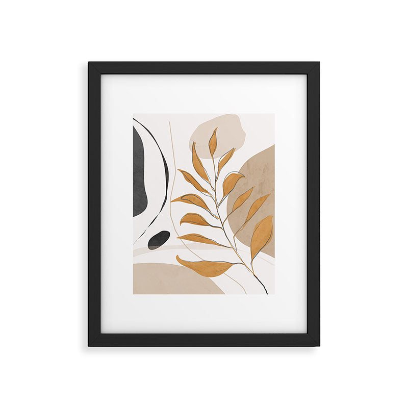 Minimal Abstract Art Tropical Leaf  Framed Art Print Gallery Image 5