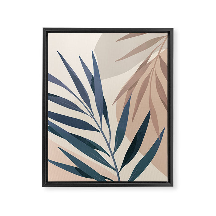 Minimal Abstract Art Tropical Leaves 15 Framed Canvas Print Gallery Image 1