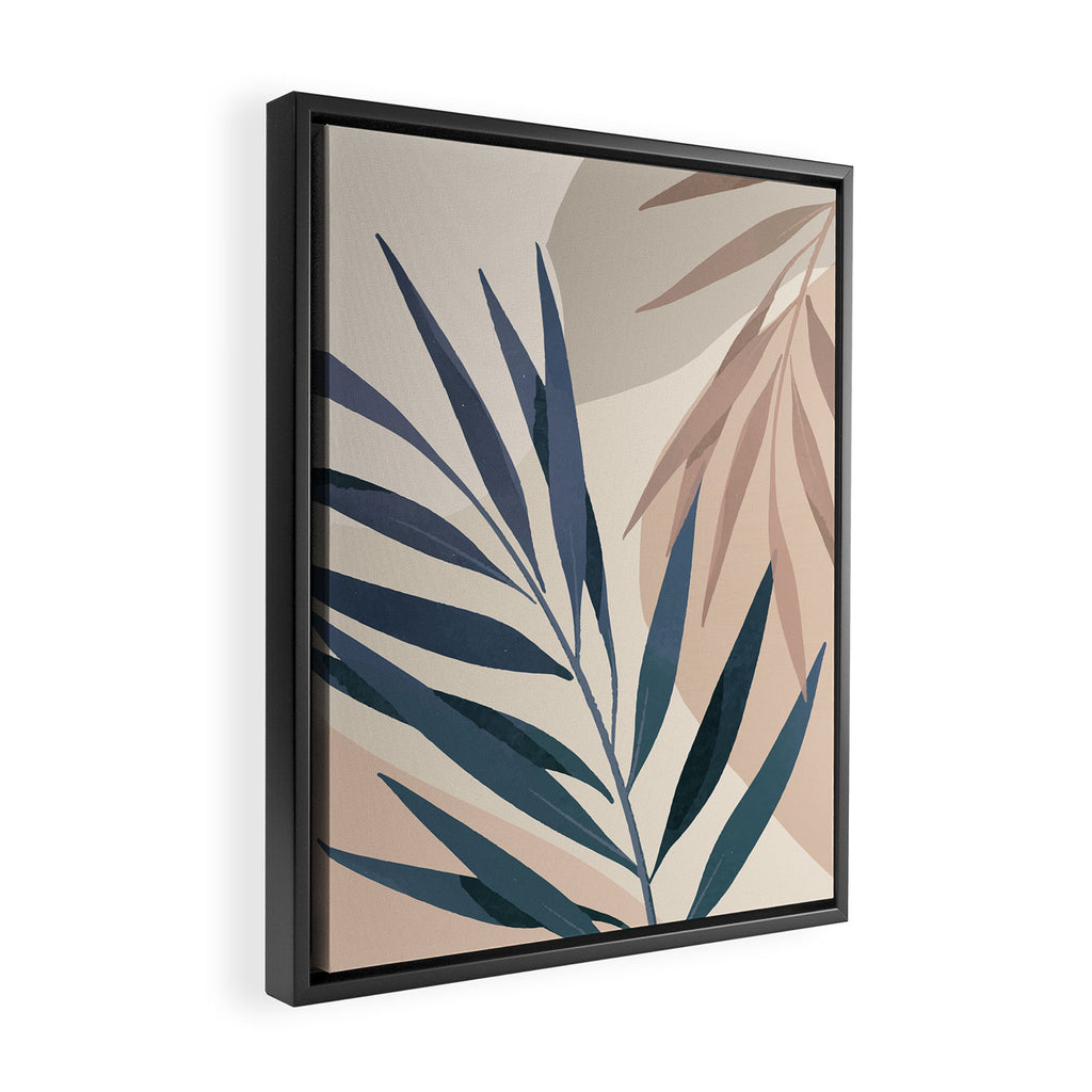 Minimal Abstract Art Tropical Leaves 15 Framed Canvas Print Gallery Image 2