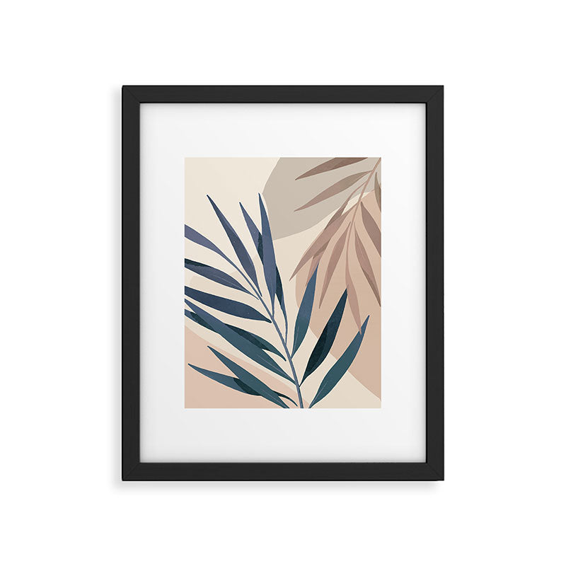 Minimal Abstract Art Tropical Leaves 15 Framed Art Print Gallery Image 5