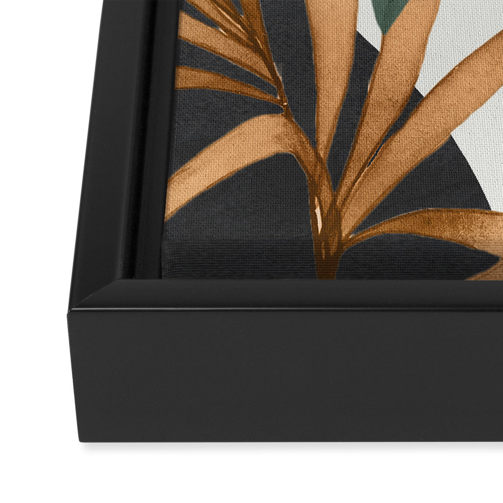 Minimal Abstract Art Tropical Leaves 16 Framed Canvas Print Gallery Image 3